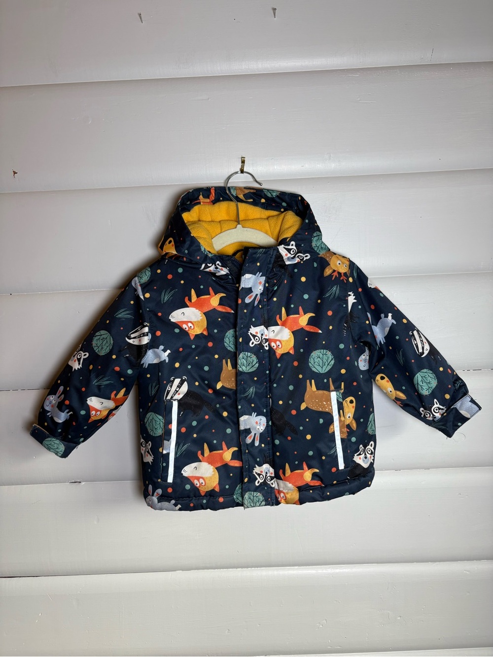George Boys 2T Woodland Animal Fleece Lined Hooded Jacket Winter Coat